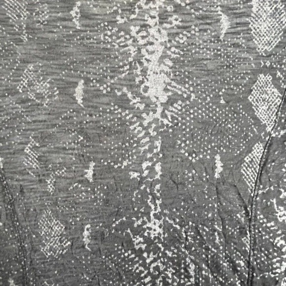 David Cline Style 4823‎ Snap Down Snake Print Shirt Dress Size Black Gray - Picture 7 of 9